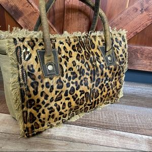 Myra Hairon leopard print tote